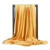 Pañuelo cuadrado grande de color sólido 90cm pañuelo casual malayo pañuelo de regalo de seda artificial chal monocromático pañuelo barato al por mayor