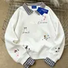 Moletom Divertido com Estampa Animal e Xadrez Dopamina, Gola Polo, para Mulheres, Novo Outono/Inverno 2025, Top de Fleece