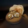 Pendientes de diamantes con diseño hueco retro de lujo, conjunto de collar y joyería para mujer, moda, joyería para el día a día, venta al por mayor