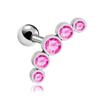 Agujas para Orejas 1.2mm Clavos Pequeños para Hélice Auricular de Cinco Diamantes Varilla Única de Acero Inoxidable Venta al Por Mayor en Stock en Amazon