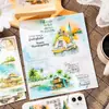 Adesivos de Dia Lindo: Série Cenários Distantes - Material para Diário Tema Cenários de Viagem, 30 Folhas, 6 Designs