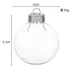 Cubierta Dorada y Plateada Bola de Navidad Transparente Exportación Venta Caliente Artesanía de Soplado de Plástico Bola de Plástico Decoración Navideña Bola Colgante Suministro