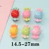 Milkshake Gradiente Colorido Chá com Leite de Frutas Acessórios de Cola em Creme DIY Ornamentos Pequenos de Resina Caseiros Brinquedos de Comida Realistas