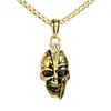 Pingente de caveira masculino corrente de suéter em aço titânio corrente de hip hop personalidade ins colar corrente Moda masculina