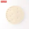 Posavasos redondo rayado de 10 cm estilo nórdico con drenaje, silicona de grado alimenticio, mármol, tapete para taza de café, antiquemaduras, antideslizante