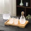 Juego de Cristalería para Cócteles Niebla de Rocío Helado, Decantador y Taza de Sake, Dispensador de Vino Estilo Japonés de Lujo Ligero, Copas de Vino Pequeñas, Copas de Vino Blanco