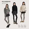 Leggings de Cachemir Albas para Mujer en Otoño e Invierno, Engrosados y de Terciopelo, Pantalones Cálidos de Nueve Puntos, Moda Elegante Adelgazante como Pantalón Exterior
