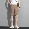 Calça Social Versátil Estilo Business Shorts Casuais Masculinos Verão Comprimento do Joelho Perna Reta Calças Fluidas Comércio Exterior Atacado Transfronteiriço