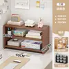 Estantería de almacenamiento de suelo para mesa de sala de estar, estantería de almacenamiento de libros de escritorio multicapa, estante escalonado, pequeña estantería simple