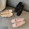 Estilo Novo Primavera/Verão 2026 Sapatilhas Mary Jane Femininas com Aumento Interno de 5cm de Altura, Bico Quadrado com Laço, Design Versátil de Salto Baixo