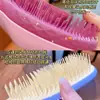 Peine de Masaje Limpiador para Cuero Cabelludo Hojas Peine para la Parte Superior Cranial Esponjosa Peine de Peluquería Peine Doméstico para Hombres y Mujeres