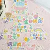 Nuevas Tarjetas de Cumpleaños Coloridas Ramos de Flores DIY Materiales Florales Decorativos Regalos para Pasteles Tarjetas de Felicitación para Hornear Venta al por Mayor