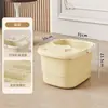 2025 Tina Nueva para Pies Móvil Hogareña Barril Alto Profundo Hasta la Pantorrilla Cuenca para Baño de Pies de Salud con Tapa Cubo para Lavado de Pies con Fumigación