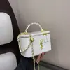 Bolso de Mano Retro Europeo y Americano Transfronterizo, Versátil Estilo Chanel con Textura, Cadena para Viajes Diarios, Bolso Pequeño Cuadrado Cruzado