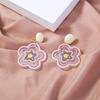 Europa y Estados Unidos moda color relieve transparente transfronterizo lindo graffiti helado acrílico aretes accesorios mujeres