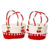 Souvenirs de Navidad y Año Nuevo 2025, Bolsas de Almacenamiento de Hilo de Algodón de Moda, Serie de Colores Macarrón, Cestas de Flores de Mano, Bolsos al por Mayor