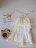 Roupas Alemãs Roupas de Gato Cq640 Babador Saia Floral [Roupa de Pet Roupas de Gatinho]