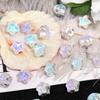 Taladro de Sirena Aurora de 12 mm Estrella de Cinco Puntas Perla de Cuatro Vías Aleación Perla de Cuatro Agujeros DIY Cadena para Teléfono Móvil Accesorios para Collar