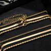 Retro Joker Sentido de la Moda Cadena de Serpiente Cadena Trenzada Collar Conjunto de 3 Piezas Nuevo Amazon Aleación Collar Multicapa Venta al por Mayor