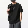 Roupas Masculinas Xintang 2026 Verão Nova Camiseta de Manga Curta Corte Solto Algodão Respirável Pesado 250g Peça Única Dropshipping