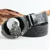 Hebilla de Aleación de Zinc con Cabeza de Lobo para Motocicleta Cinturón de Piel de Vaca Hebilla Retro para Hombre Cinturón Moderno Cinturón Casual Personalizado para Pantalones