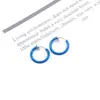 Clips para Orejas Coloridos, Modernos, Indoloros e Invisibles Coreanos, Japoneses, Europeos y Americanos, Aros de Resorte Circulares para Orejas, Anillos para Nariz, Anillos para Ombligo, Acero Inoxidable