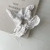 Diadema de Scrunchie Cuadrada con Lunares Crema Japonesa y Coreana, Goma para el Cabello, Diadema de Alta Gama Suave para Mujer, Estilo Nuevo