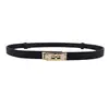 Nuevo Cinturón Fino Ajustable con Hebilla para Mujer Versátil para Faldas y Abrigos, Ceñidor de Cintura Estilo Coreano Cinturón de Cuero de Alta Gama para Mujer