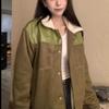 Chaqueta de diseño con costuras reforzadas, abrigo acolchado de algodón, 23 otoño e invierno, top casual coreano de ante sintético