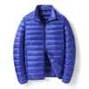 Jaqueta acolchoada leve com capuz nova de inverno para homens, moda casual, fina, com enchimento de penugem de pato, jaqueta quente