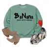 Banana bad ass nana Amazon eBay sitio independiente de moda versátil sudadera de mujer con mangas de corazón