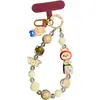 Cadena para Teléfono de Dibujos Animados Linda Llavero de Cuentas Hecho a Mano Dopamina Correa de Muñeca Colgante Accesorio para Bolso para Niñas Pequeñas