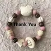 Juego de Nueve Piezas de Pulseras de Gato Jingdezhen para Mujer, Serie Gato Biscuit, Estilo Chino de Nicho, Pulseras de Diseño Versátil