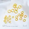 Cobre Banhado a Ouro 18K Superfície Prateada Brilhante Anel Círculo Qiankun Laço Fechado Materiais para Acessórios de Joias para Colar DIY Feito à Mão