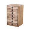 Caja de té Pu'er de madera maciza, bandeja de té retro, estante para té, caja de regalo con forma de pastel de hojas, caja de almacenamiento multicapa tipo cajón, estante de almacenamiento