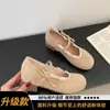 Sapatos Mary Jane de salto baixo estilo francês para mulheres, nova coleção primavera-verão 2026, adequados para combinar com vestidos, sapatos de festa, sapatos de couro Lolita de corte baixo