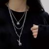 Colar Pingente Acessório Coelho Camadas Múltiplas Retrô Harajuku para Mulheres Estilo Celebridade da Internet Tendência Ins Hip-Hop Colar Disco Cool