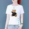 Comercio Exterior Transfronterizo Stock de Excedentes Estilo Chino Nuevo Ropa para Mamá Camiseta de Manga Corta para Mujer de Mediana Edad Top de Camiseta de Moda Ajustado