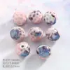 Cuentas Cerámicas Forma de Bola de Cáñamo Retro 16mm Agujero Recto Colorido Puntos Sueltos Material para Pulsera Collar Joyería DIY