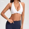 Nuevo Estilo Sujetador Deportivo de Cuello Halter para Mujer, Sujetador de Yoga sin Espalda, Chaleco de Fitness Ligero a Prueba de Impactos Yg-1005