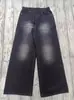 Directo de fábrica Harajuku americano vintage jeans holgados bordados para hombre calle Y2K pantalones jeans rectos