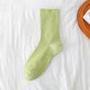 Calcetines Nuevos Multicolor de Algodón para Niños Ins Trendy Color Sólido Calcetines sin Costuras Tubo Medio-Largo Primavera y Otoño Calcetines de Luna al por Mayor