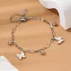 Lote Misto de Pulseiras de Aço Titânio Galvanizado a Vácuo PVD com Acabamento de Luxo, Joias de Aço Inoxidável para Venda Transfronteiriça Que Não Desbotam no Verão, Personalizáveis para Mulheres