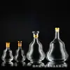 Atacado transparente 125ml garrafa de vinho para saúde 500ml garrafa de vinho de vidro 700ml garrafa de vinho garrafa de vinho branco produtos de vidro