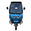 Triciclo elétrico com capota para transporte de mercadorias e passageiros, utilizado em áreas rurais, como veículo de três rodas para idosos e para exportação.