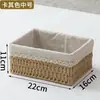 Cesta Organizadora de Artículos Varios de Escritorio Cesta de Almacenamiento de Ratán Caja de Almacenamiento para Llaves y Control Remoto Cesta de Cuerda de Papel Cesta con Marco Tejido Cesta de Almacenamiento para Snacks