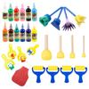 Conjunto de ferramentas de pintura para crianças, esponja de vedação, ferramenta de pintura, pincel de cogumelo, materiais de arte para jardim de infância