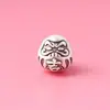 Contas Daruma de Prata Pura 999 para Boa Sorte/Prosperidade/Jornada Real/Vitória/Honrado como uma Transferência Cruzada Ovo Daruma 3D Material para Trançar DIY