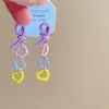Pendientes de Borlas con Cuentas de Flores Coloridas Estilo Vacaciones de Verano, Dulce Estilo Bosque Nuevo Modelo 2026, Pendientes de Personalidad Frescos y Únicos