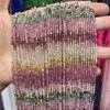 Contas de turmalina natural lapidadas 2 ~ 4mm contas segmentadas de carbeto de cálcio e gás para pulseira DIY colar atacado